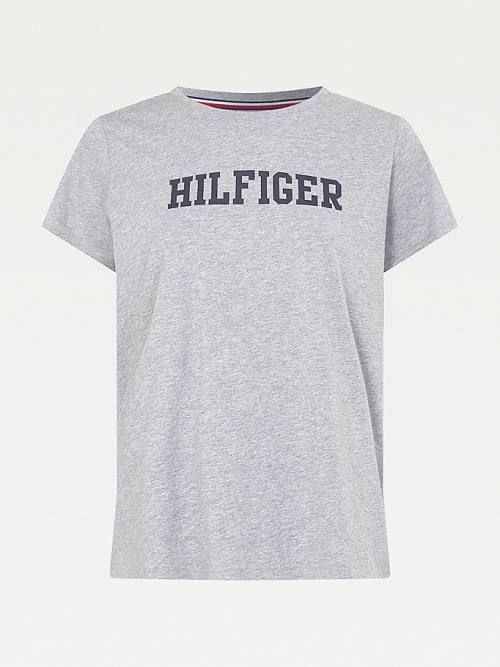 Tommy Hilfiger Lounge Organic Katoenen T-shirts Dames Grijs | TH318RSI