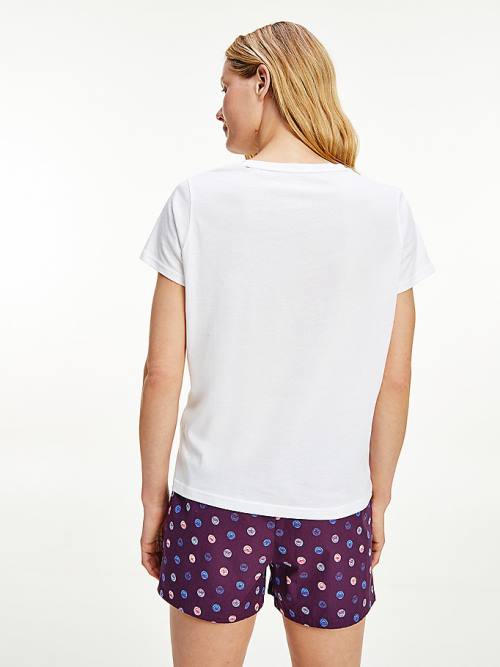 Tommy Hilfiger Lounge Organic Katoenen T-shirts Dames Wit | TH637AIW