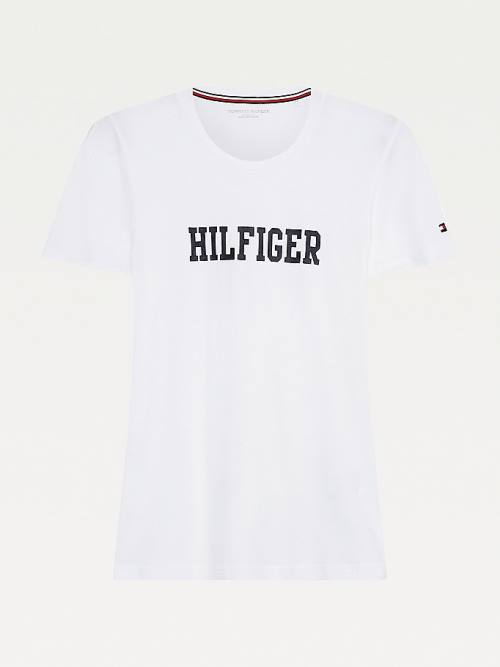 Tommy Hilfiger Lounge Organic Katoenen T-shirts Dames Wit | TH637AIW