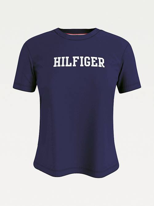 Tommy Hilfiger Lounge Organic Katoenen T-shirts Dames Blauw | TH867XQU