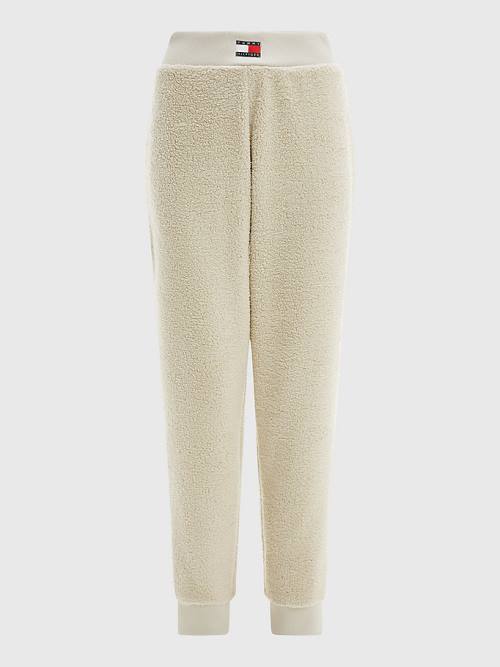 Tommy Hilfiger Lounge Sherpa Joggers Broek Dames Beige | TH182WOL