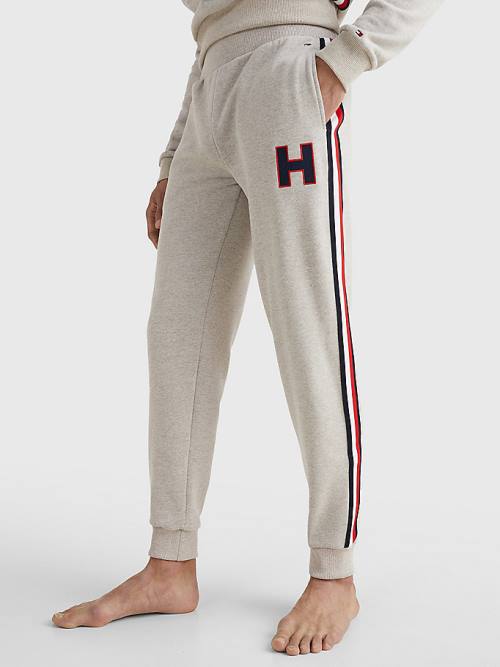 Tommy Hilfiger Lounge Signature Tape Joggers Pyjamas Heren Beige | TH657AUB