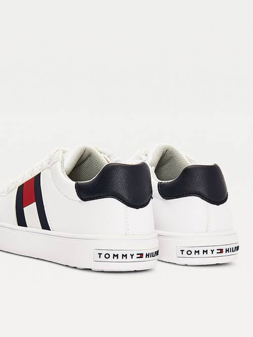 Tommy Hilfiger Low-Top Flag Sneakers Jongens Wit | TH938WLJ