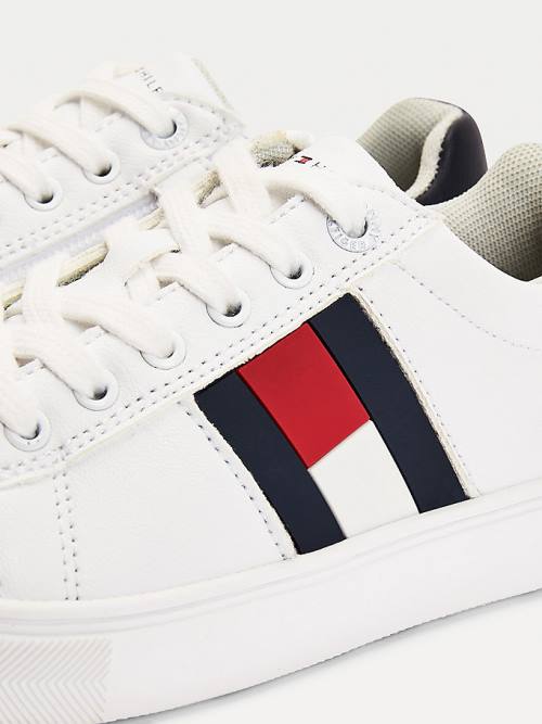 Tommy Hilfiger Low-Top Flag Sneakers Jongens Wit | TH938WLJ