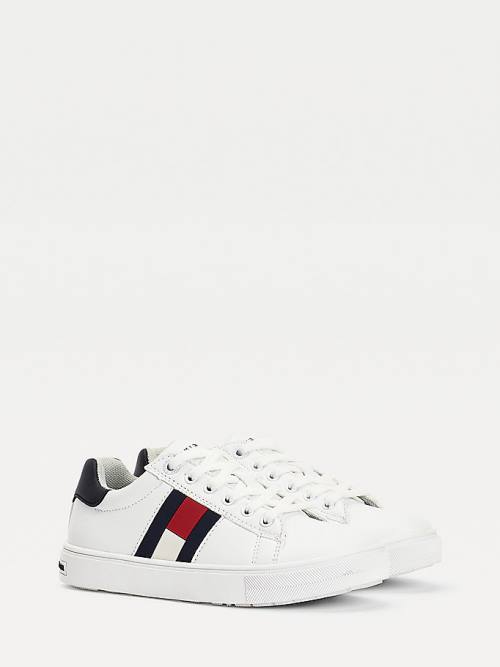 Tommy Hilfiger Low-Top Flag Sneakers Jongens Wit | TH938WLJ