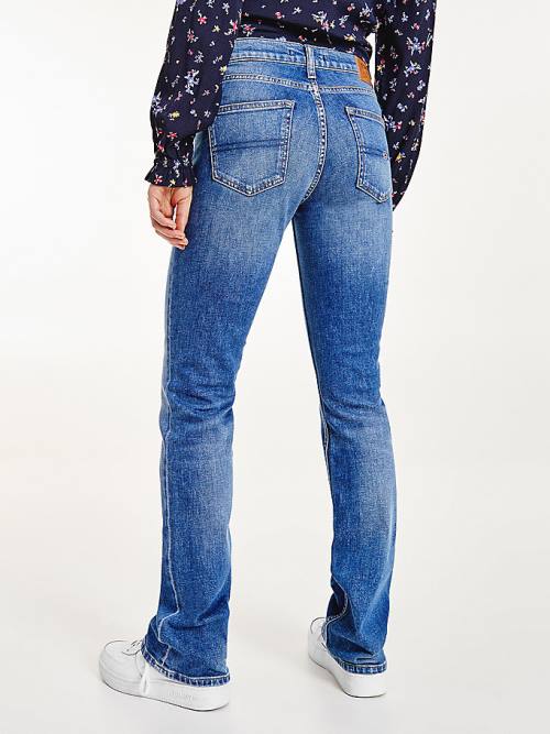 Tommy Hilfiger Maddie Mid Rise Bootcut Faded Jeans Dames Denim | TH046PXR