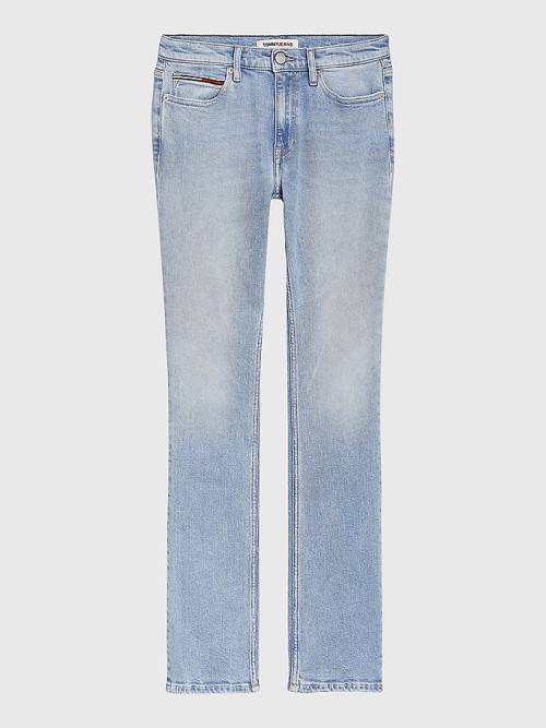 Tommy Hilfiger Maddie Mid Rise Bootcut Faded Jeans Dames Denim | TH762IXR