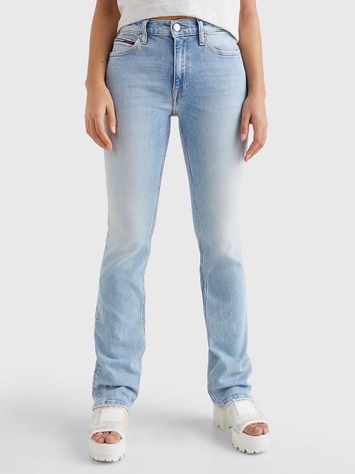 Tommy Hilfiger Maddie Mid Rise Bootcut Faded Jeans Dames Denim | TH762IXR