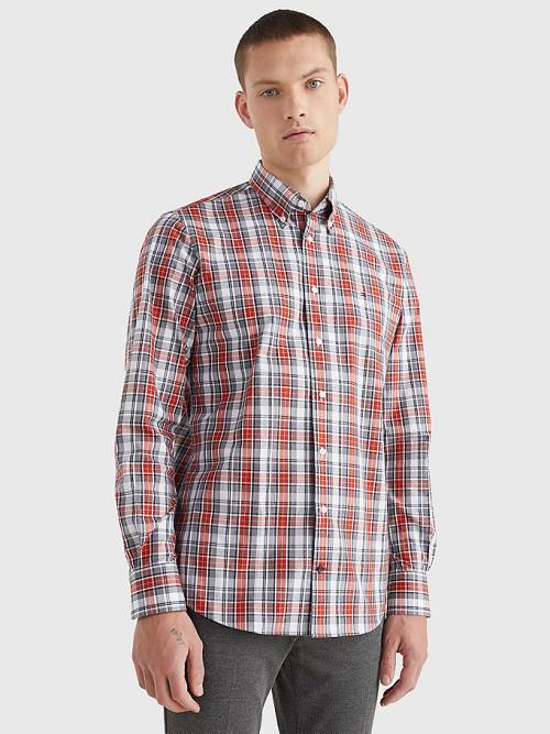 Tommy Hilfiger Madras Check Regular Fit Overhemd Heren Rood | TH065TAU