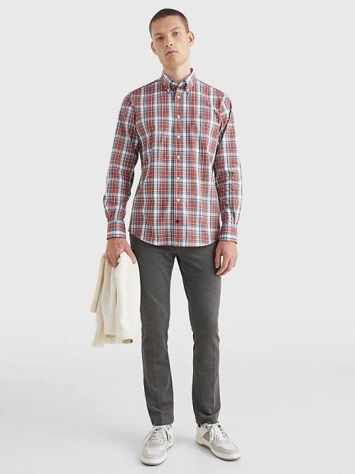 Tommy Hilfiger Madras Check Regular Fit Overhemd Heren Rood | TH065TAU