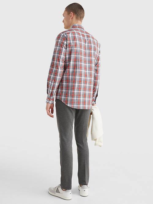 Tommy Hilfiger Madras Check Regular Fit Overhemd Heren Rood | TH065TAU