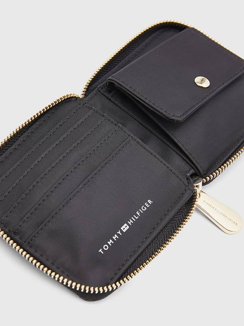 Tommy Hilfiger Medium Card Portefeuille Dames Zwart | TH819LQI