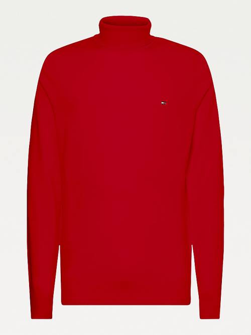 Tommy Hilfiger Merino Wool Roll Neck Jumper Truien Heren Rood | TH975ELO