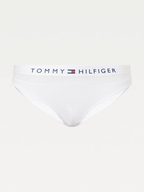 Tommy Hilfiger Mesh Inset Stretch Katoenen Briefs Ondergoed Dames Wit | TH258SEM