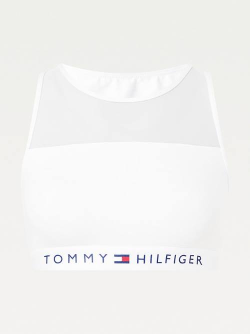 Tommy Hilfiger Mesh Panel Bralette Ondergoed Dames Wit | TH279USV