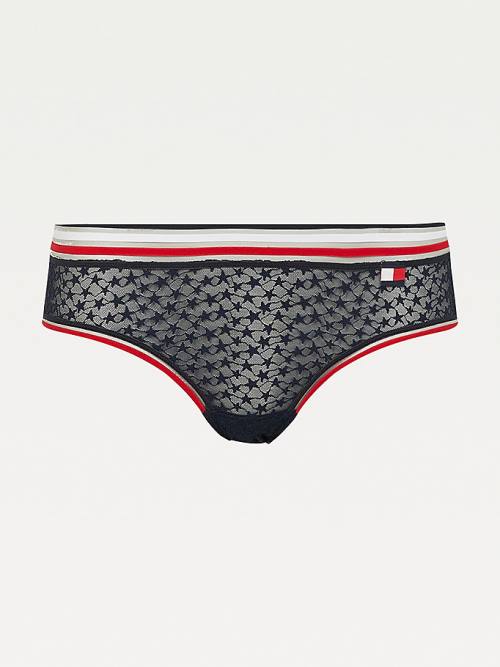 Tommy Hilfiger Mesh Signature Hipster Briefs Ondergoed Dames Blauw | TH753WCU