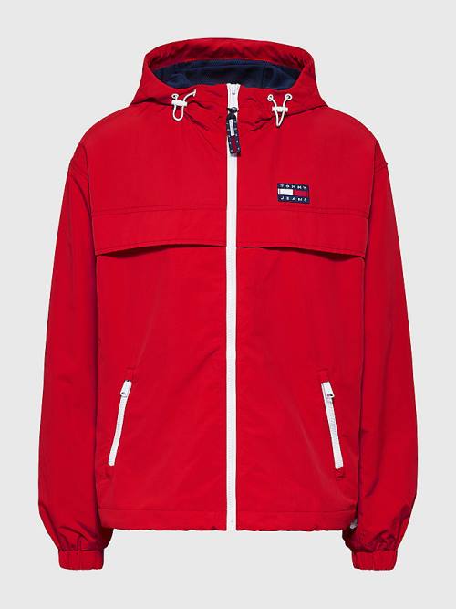 Tommy Hilfiger Met Capuchon Chicago Windbreaker Jassen Dames Rood | TH658ZVT