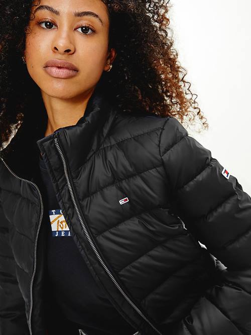 Tommy Hilfiger Met Capuchon Down Jassen Dames Zwart | TH378IZL