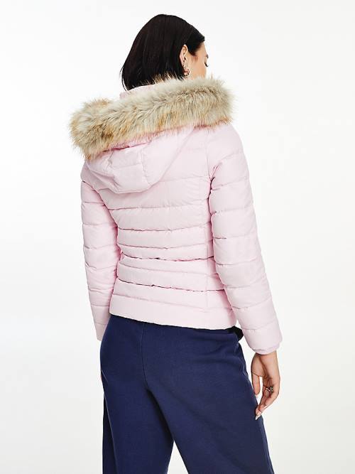 Tommy Hilfiger Met Capuchon Down Jassen Dames Roze | TH685WFG