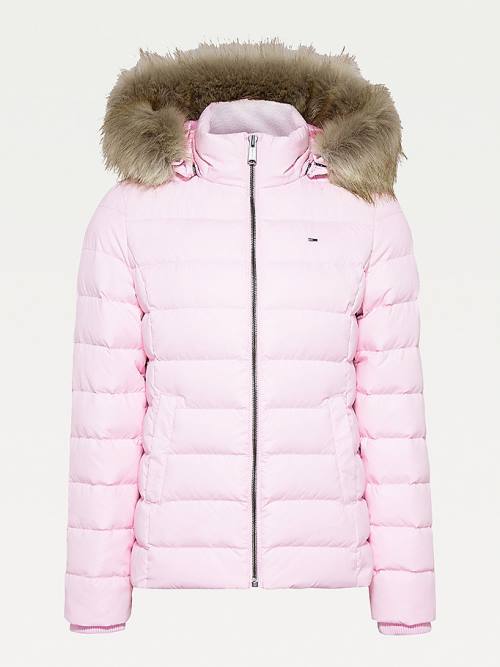 Tommy Hilfiger Met Capuchon Down Jassen Dames Roze | TH685WFG