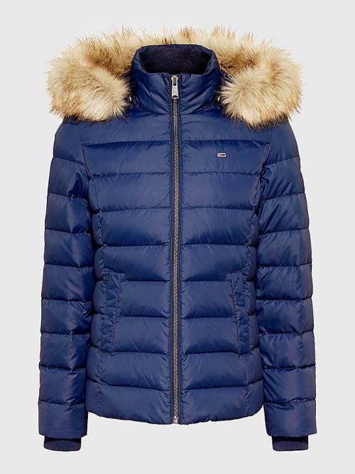 Tommy Hilfiger Met Capuchon Down Jassen Dames Blauw | TH720UBT