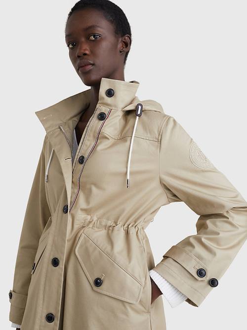 Tommy Hilfiger Met Capuchon Regatta Parka Jassen Dames Beige | TH289SYR