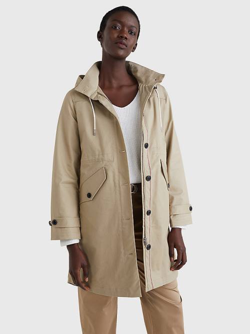 Tommy Hilfiger Met Capuchon Regatta Parka Jassen Dames Beige | TH289SYR