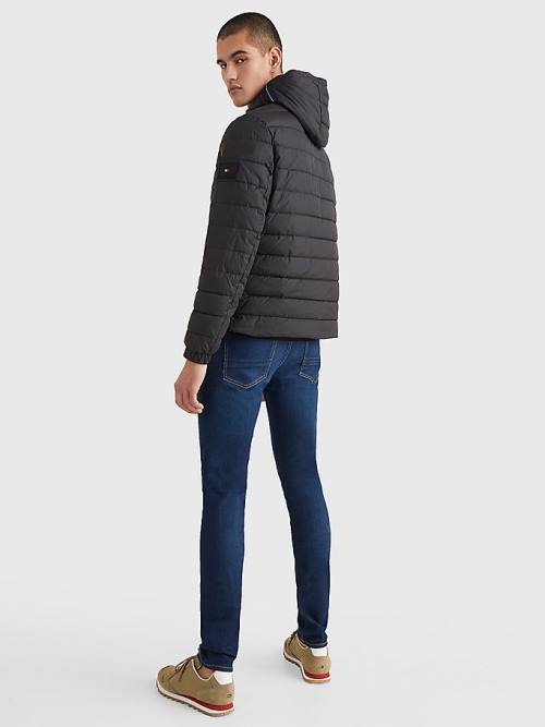 Tommy Hilfiger Met Capuchon Tape Puffer Jassen Heren Zwart | TH123LMN