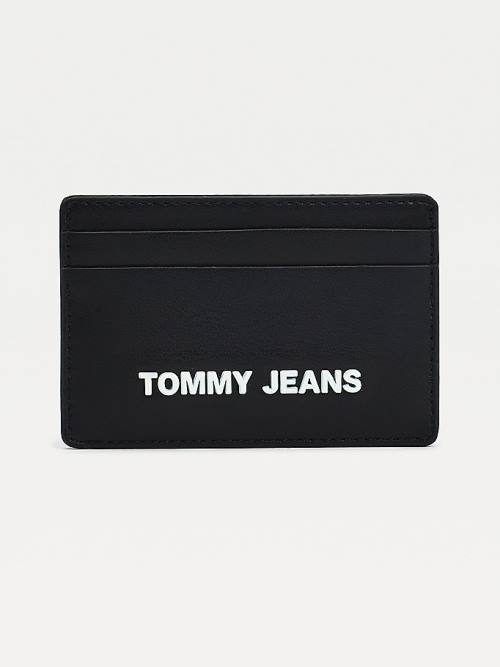 Tommy Hilfiger Metal Logo Card Holder Portefeuille Dames Zwart | TH594VUJ