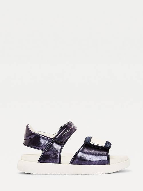 Tommy Hilfiger Metallic Flag Glitter Sandalen Meisjes Blauw | TH924ZLO