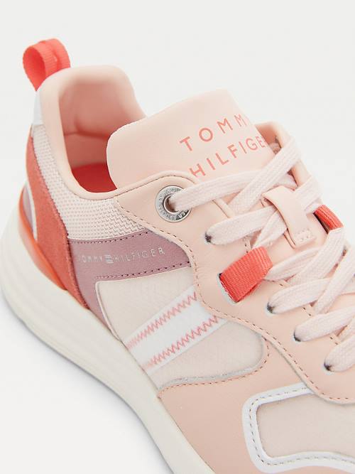 Tommy Hilfiger Metallic Retro Sneakers Dames Roze | TH601JOS