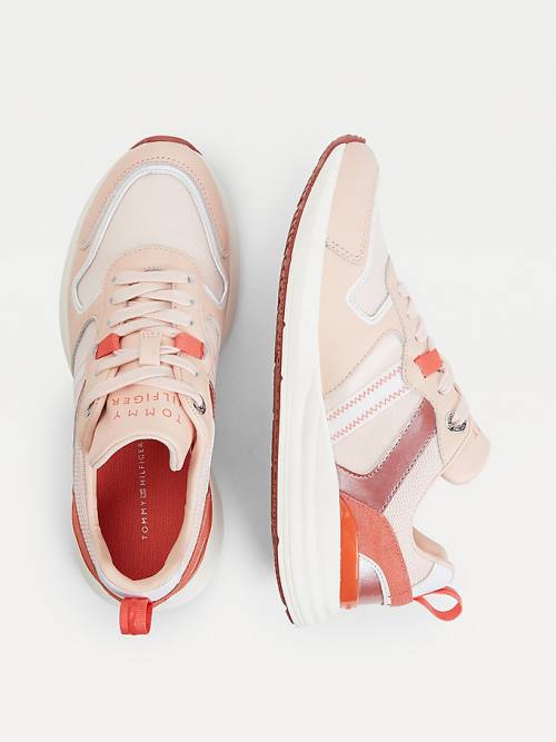 Tommy Hilfiger Metallic Retro Sneakers Dames Roze | TH601JOS