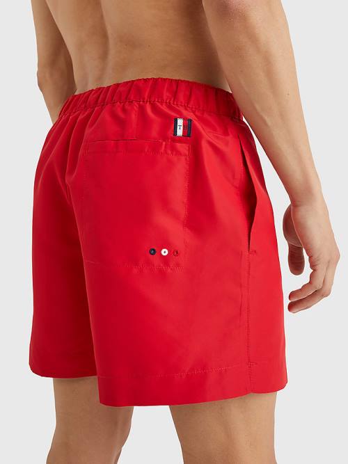 Tommy Hilfiger Mid Length Signature Logo Shorts Zwemkleding Heren Rood | TH625XNK