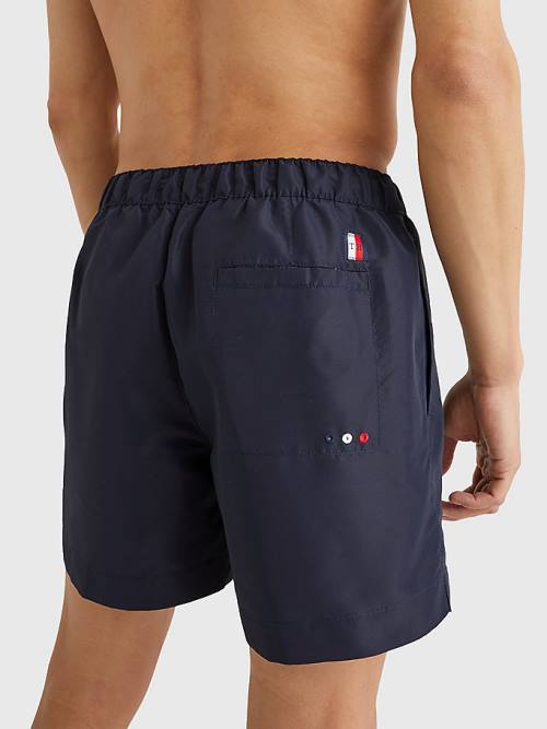 Tommy Hilfiger Mid Length Signature Logo Shorts Zwemkleding Heren Blauw | TH731QDM