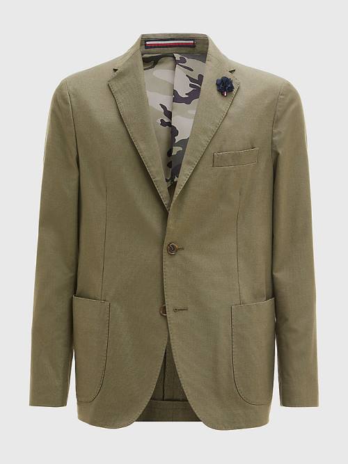 Tommy Hilfiger Military Canvas Blazer Heren Groen | TH546FIS