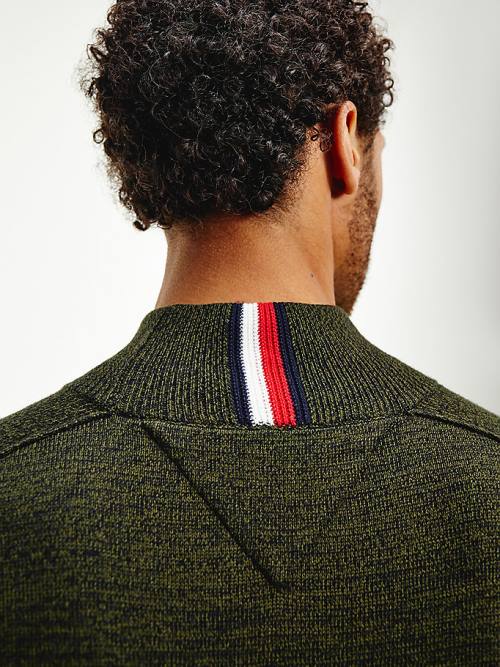 Tommy Hilfiger Mock Turtleneck Relaxed Fit Jumper Truien Heren Bruin | TH865NMV