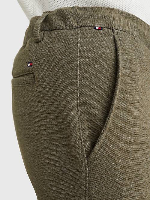 Tommy Hilfiger Modern Bleecker Pique Jersey Slim Chinos Broek Heren Khaki | TH396AYU