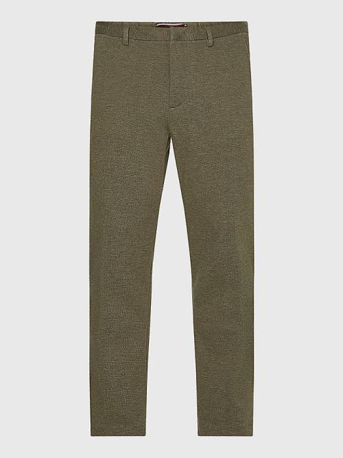 Tommy Hilfiger Modern Bleecker Pique Jersey Slim Chinos Broek Heren Khaki | TH396AYU