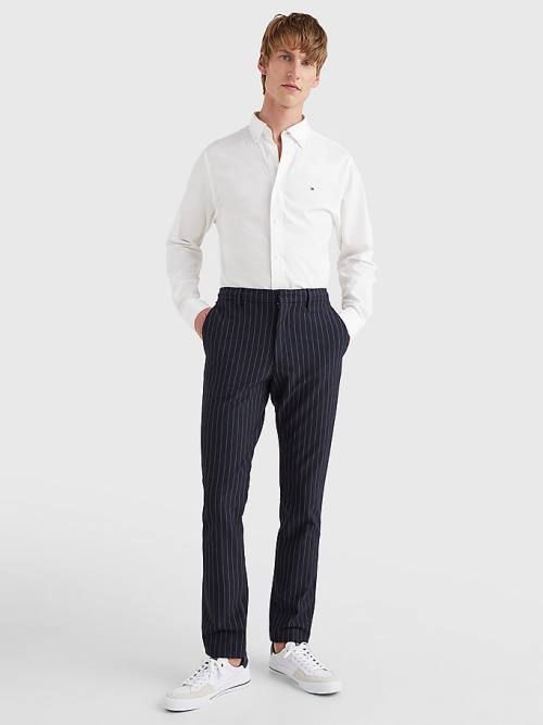 Tommy Hilfiger Modern Bleecker Stripe Slim Broek Heren Blauw | TH536ZEN