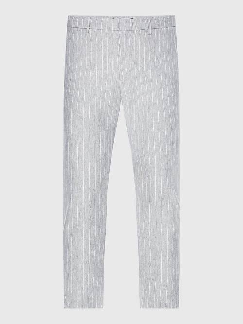 Tommy Hilfiger Modern Bleecker Stripe Slim Broek Heren Grijs | TH674UZF