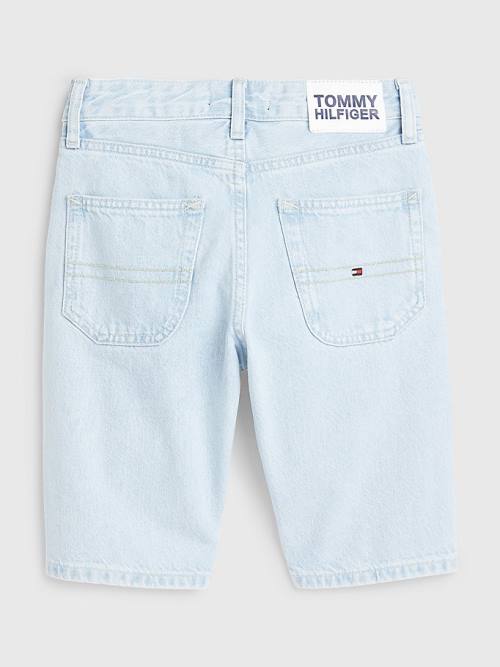 Tommy Hilfiger Modern Straight Bleach Denim Shorts Broek Jongens Denim | TH085BAS