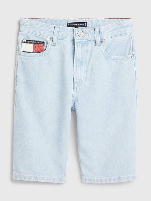 Tommy Hilfiger Modern Straight Bleach Denim Shorts Broek Jongens Denim | TH085BAS