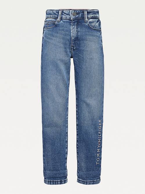 Tommy Hilfiger Modern Straight Embroidery Jeans Jongens Denim | TH940XMQ