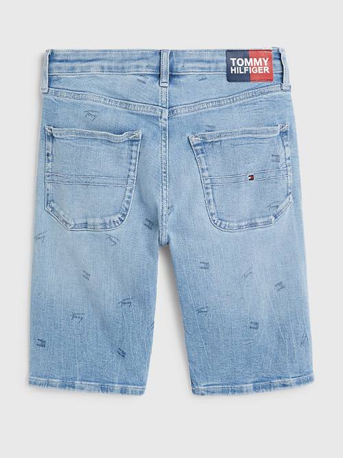 Tommy Hilfiger Modern Straight Power Stretch Denim Shorts Broek Jongens Denim | TH730IMB