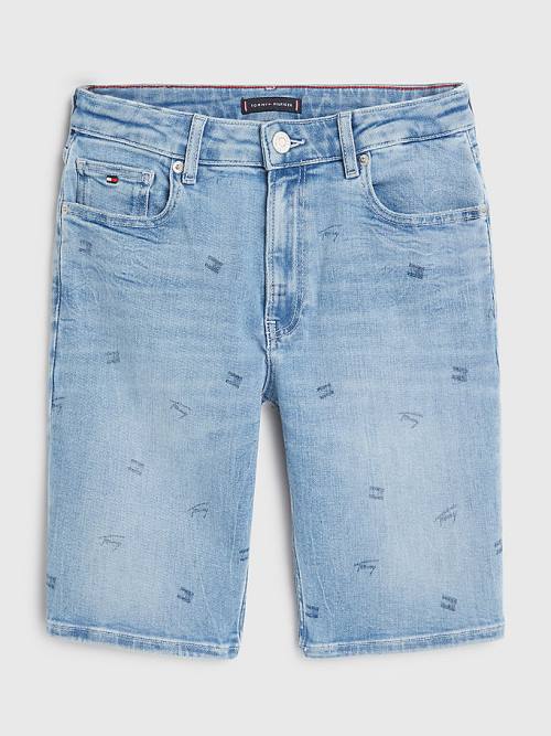 Tommy Hilfiger Modern Straight Power Stretch Denim Shorts Broek Jongens Denim | TH730IMB