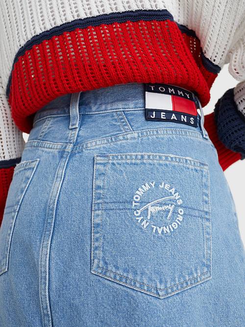 Tommy Hilfiger Mom Distressed Denim Rokken Dames Denim | TH093KRU