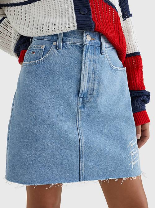 Tommy Hilfiger Mom Distressed Denim Rokken Dames Denim | TH093KRU