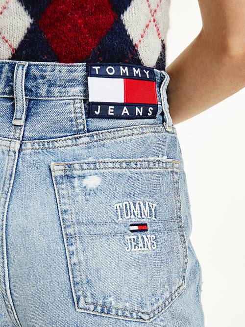 Tommy Hilfiger Mom Ultra High Rise Tapered Hemp Jeans Dames Denim | TH092NCP