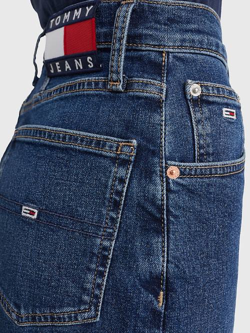 Tommy Hilfiger Mom Ultra High Rise Tapered Faded Jeans Dames Denim | TH142FLE