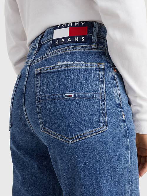 Tommy Hilfiger Mom Ultra High Rise Tapered Jeans Dames Denim | TH189ZVO